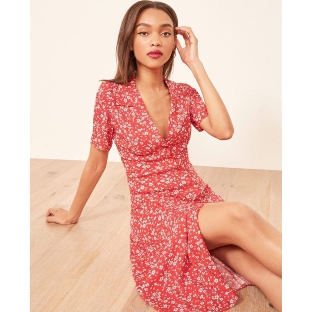 REFORMATION Clarice button front dress